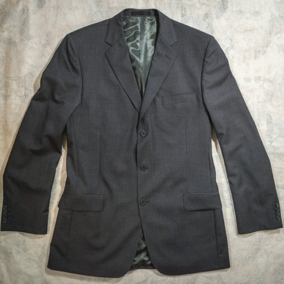 Austin Reed Signature Super 100's Gray-Blue Blazer - Picture 2 of 7